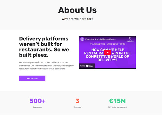 Pleez - You cook food. We cook data